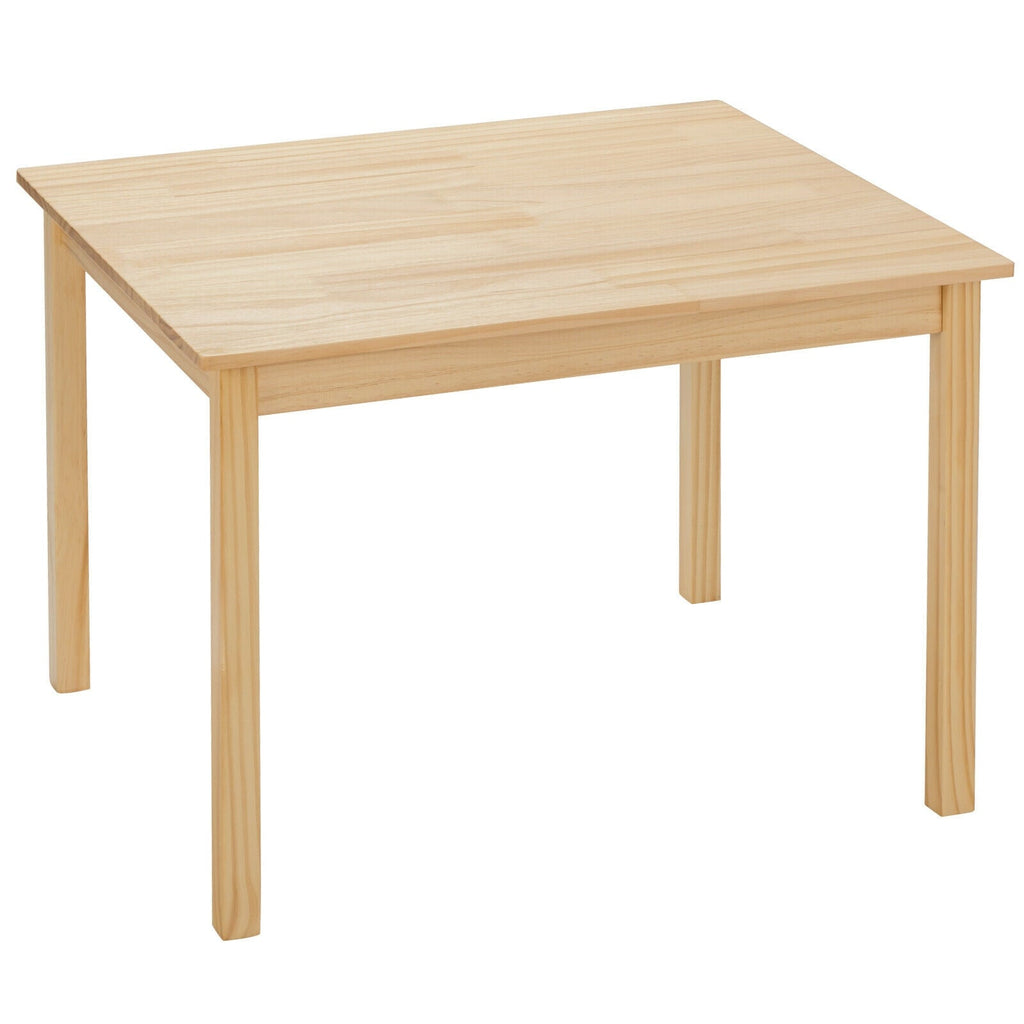 5 pcs Kids Pine Wood Multicolor Table Chair Set