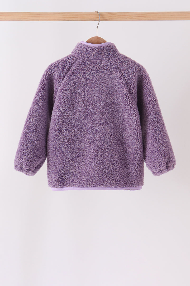 Purple fleece zipper jacket Kids Childrens