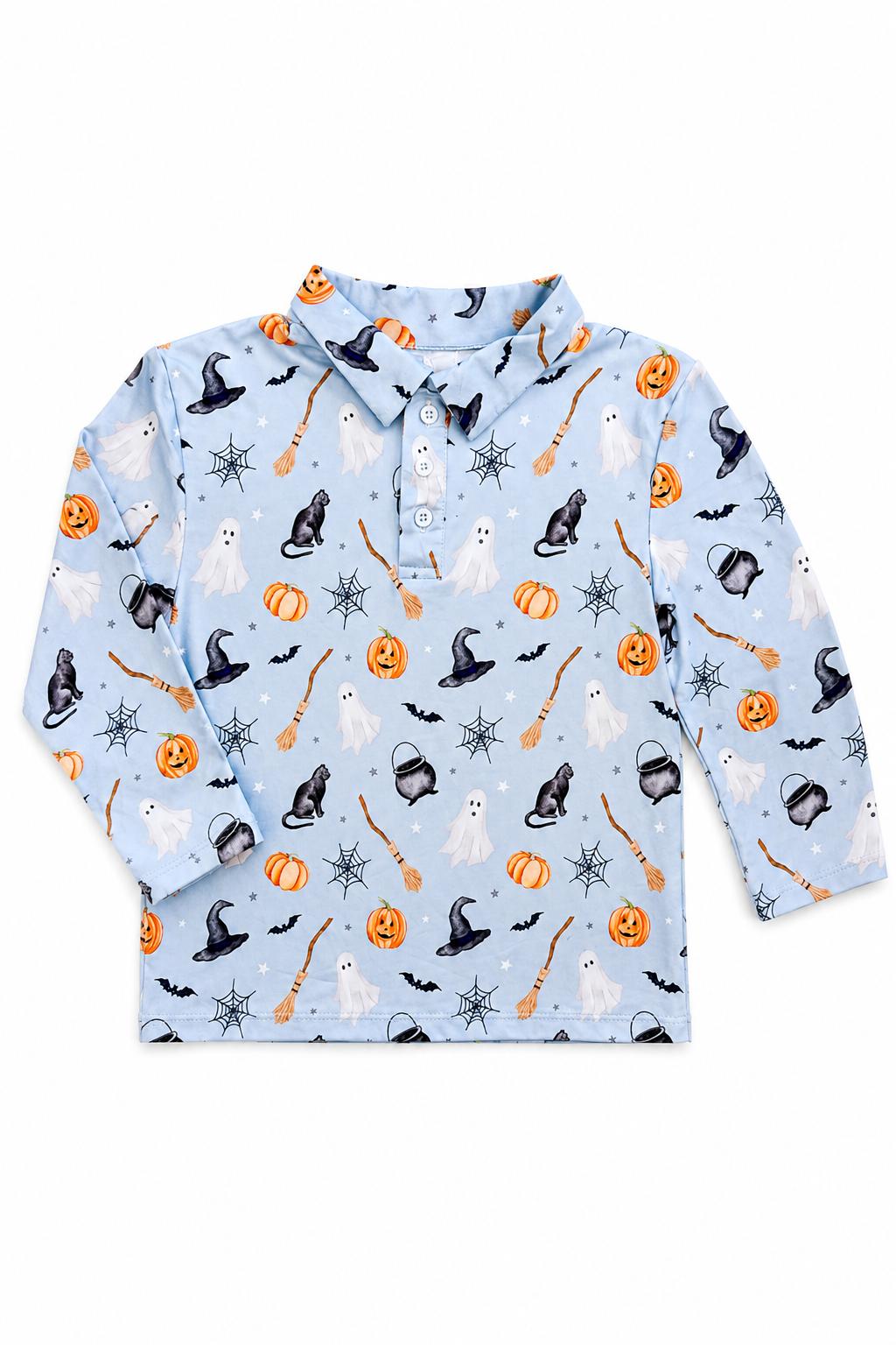 Spooky Season L/S Polo-Boys